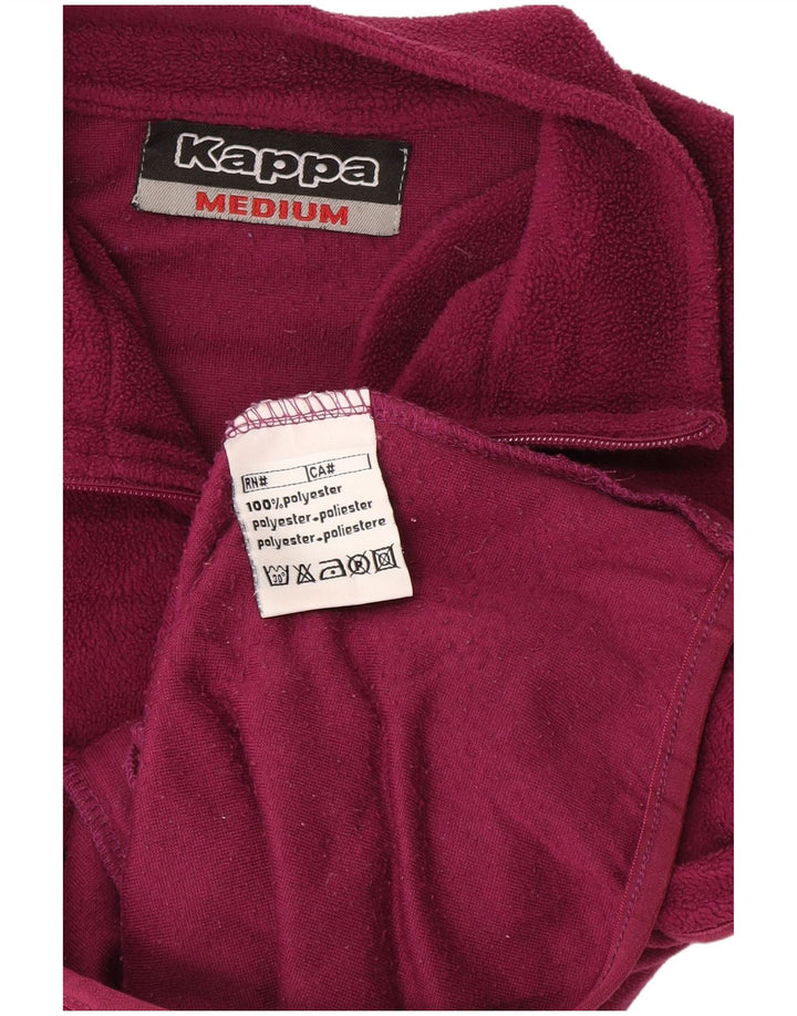 Kappa Womens Zip Neck Fleece Jumper UK 14 Medium Purple Polyester