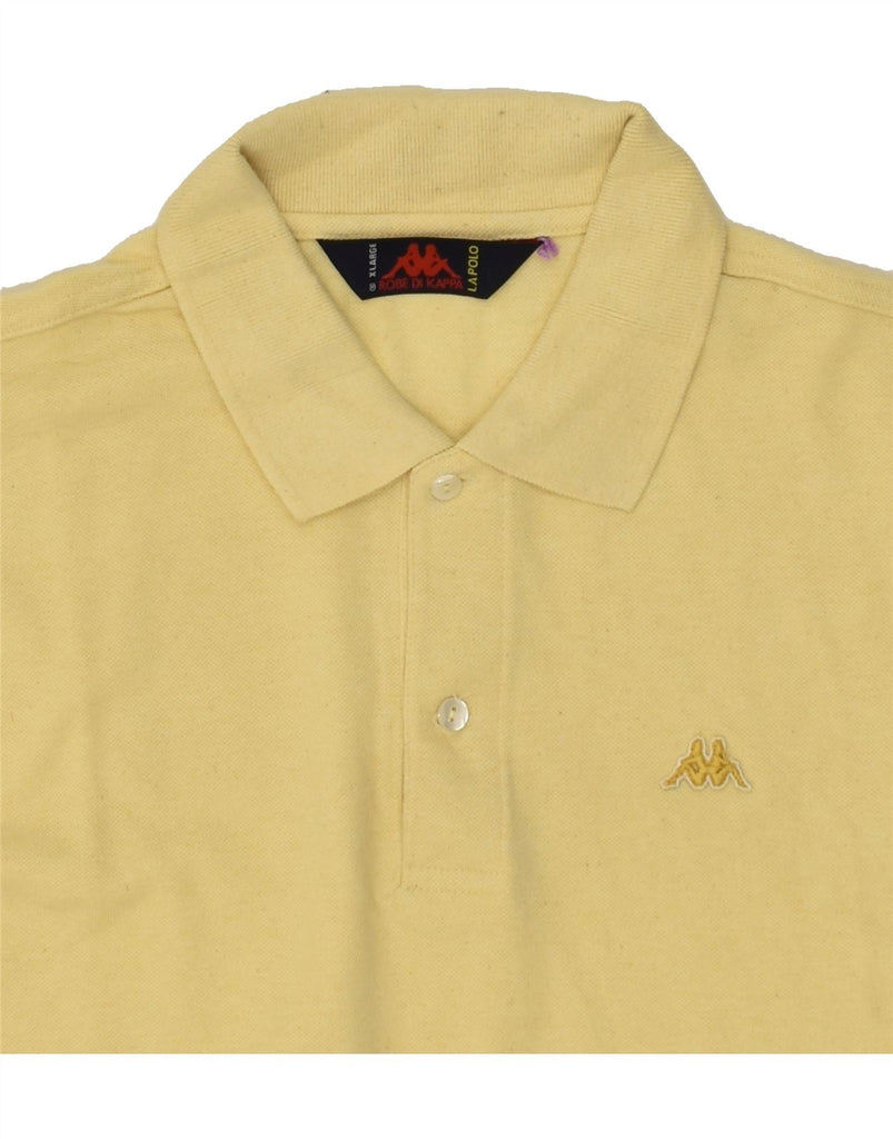 KAPPA Mens Polo Shirt XL Yellow Cotton Vintage Kappa and Second-Hand Kappa from Messina Hembry 