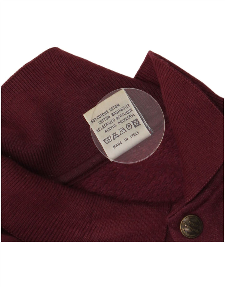 F.LLI Campagnolo Mens Graphic Sweatshirt Jumper UK 40 Medium Burgundy