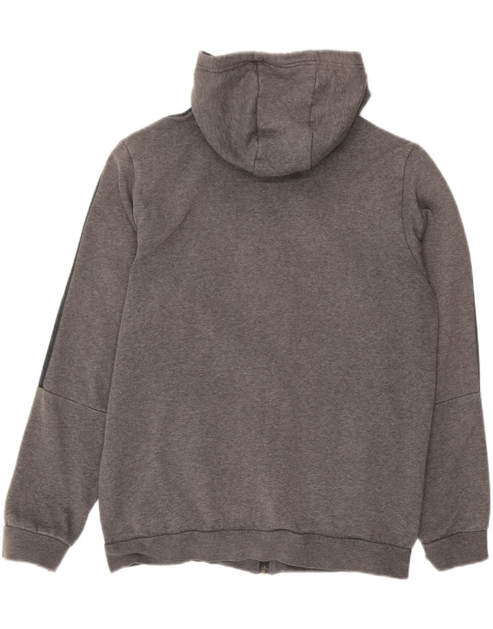 Adidas Mens Zip Hoodie Sweater Large Grey Cotton
