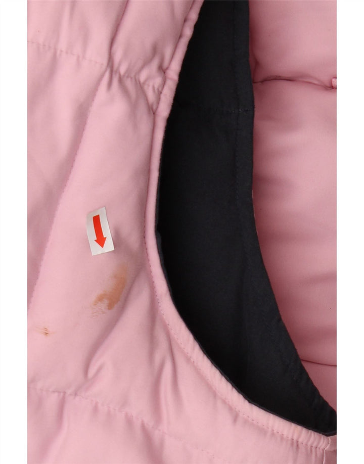 CREW CLOTHING Womens Reversible Padded Gilet UK 16 Large Pink Polyester