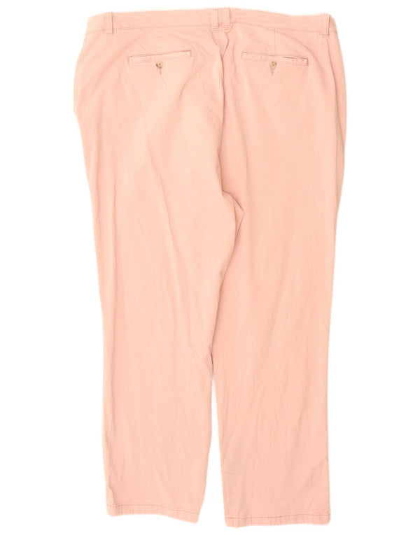 Joules Womens Straight Chino Trousers UK 20 2XL W40 L28 Pink Cotton