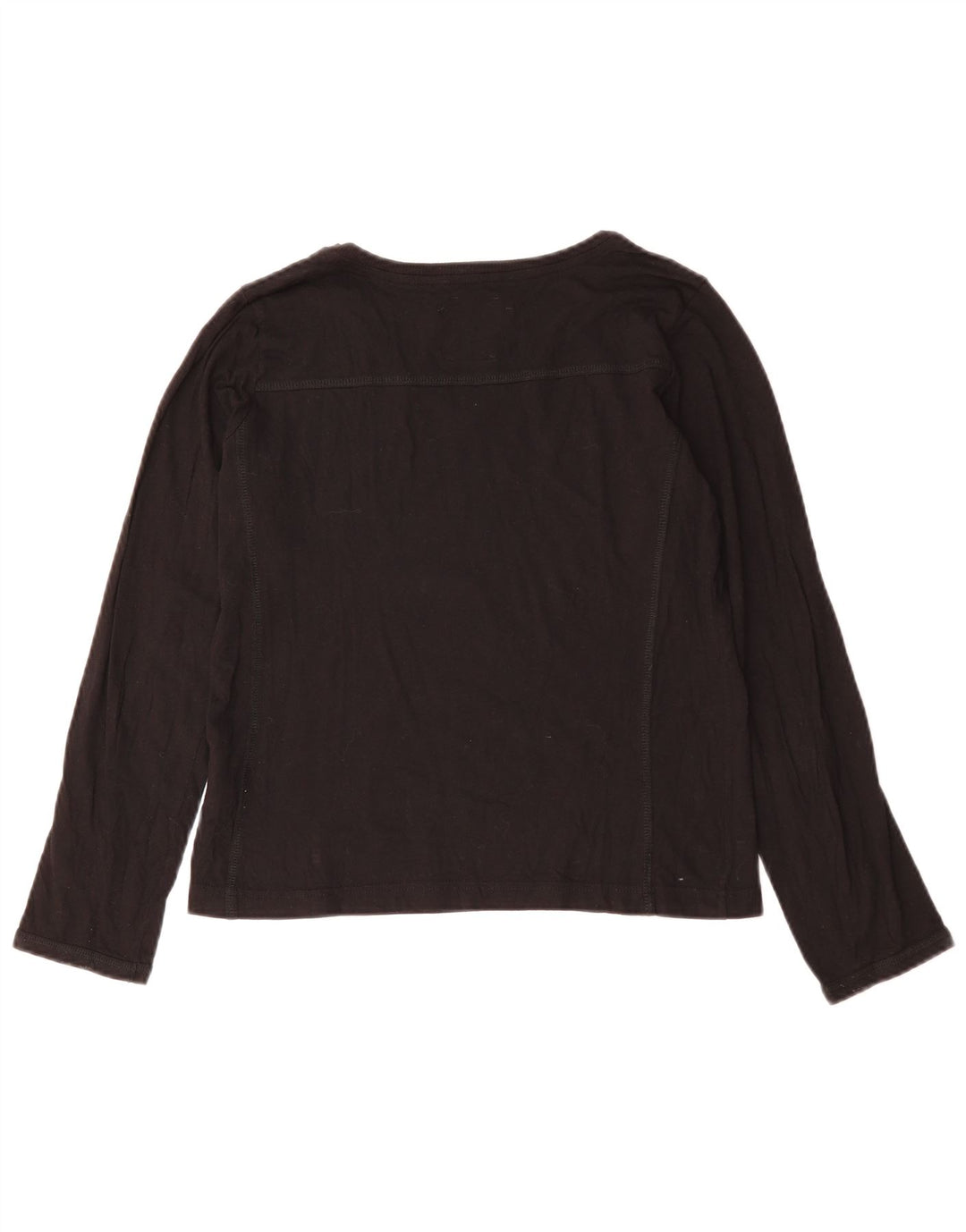 CHAMPION Womens Easy Fit Top Long Sleeve UK 10 Small Black Cotton