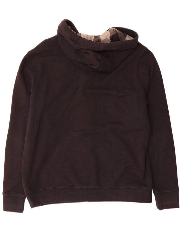Burberry Mens Zip Hoodie Sweater 2XL Black Cotton