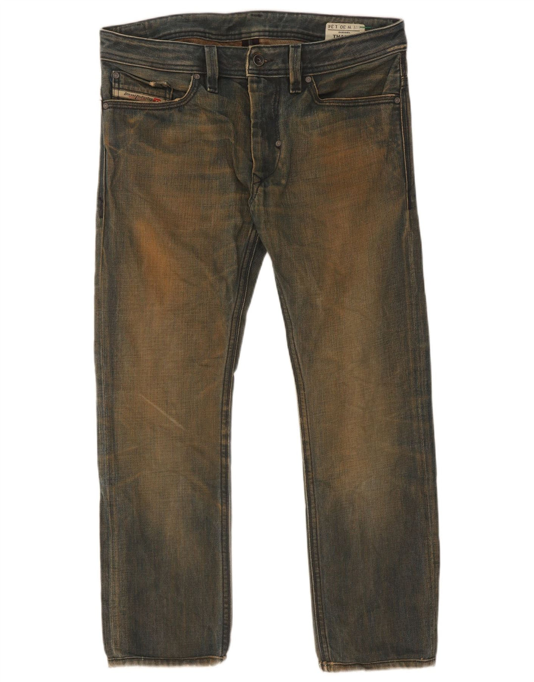 Diesel Mens Thanaz Straight Jeans W30 L27 Blue Cotton
