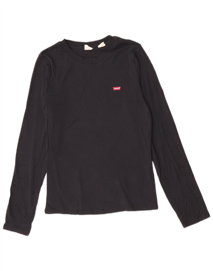 Levi's Womens Top Long Sleeve UK 14 Large Black