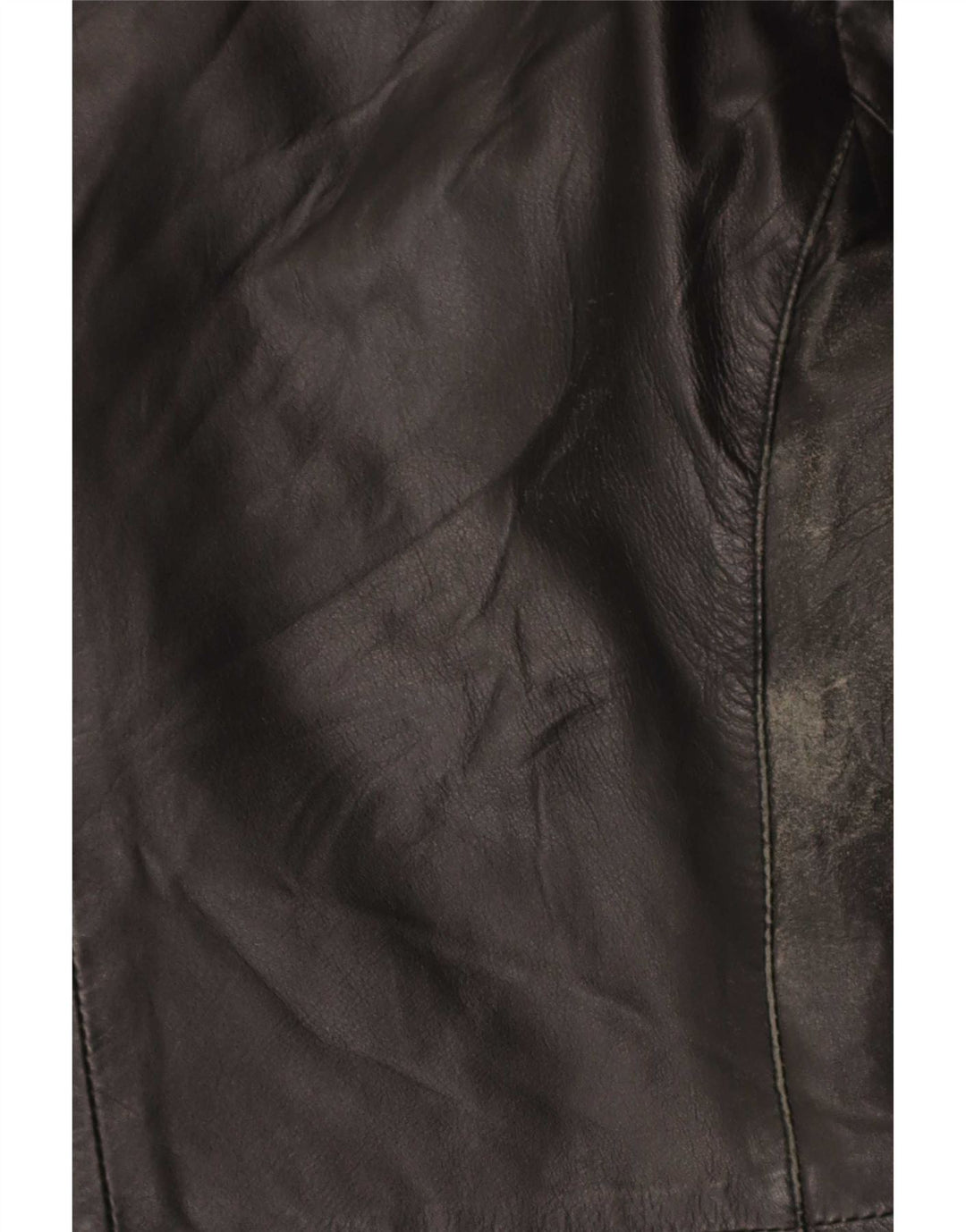 Vintage Womens 3 Button Leather Blazer Jacket UK 14 Medium Black Leather