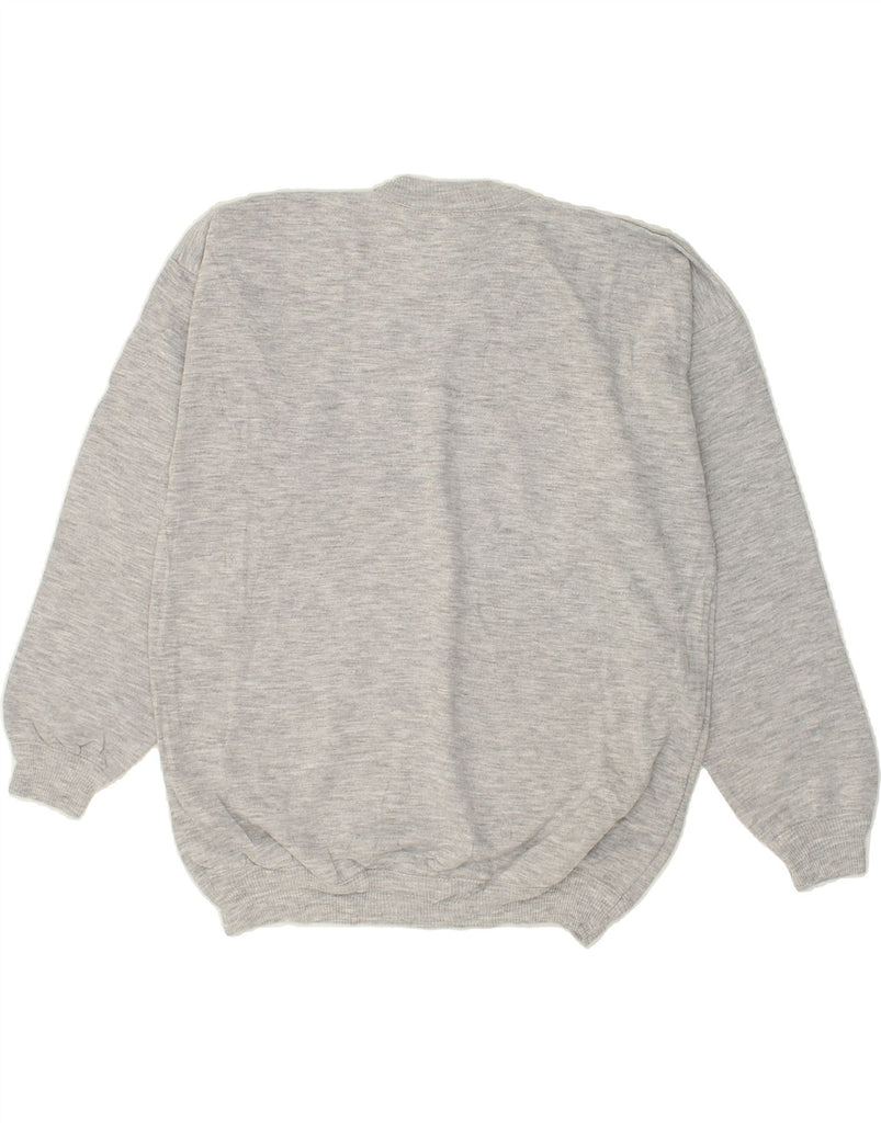VINTAGE Mens Graphic Sweatshirt Jumper Large Grey Cotton | Vintage Vintage | Thrift | Second-Hand Vintage | Used Clothing | Messina Hembry 