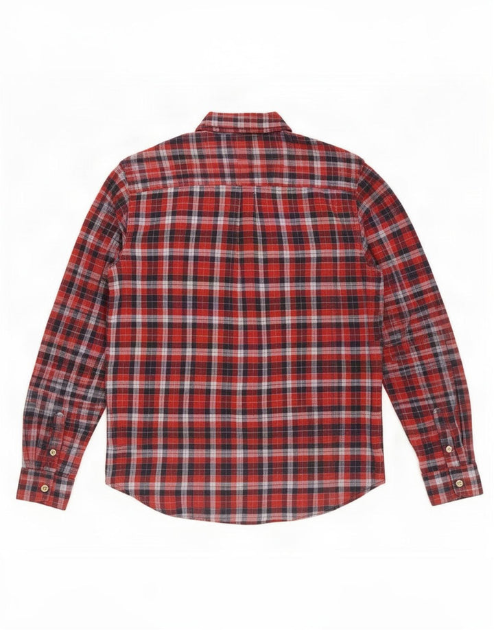 White Stuff Mens Classic Fit Flannel Shirt Medium Red Check Cotton