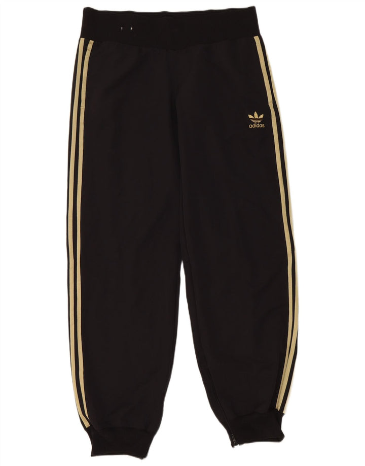 Adidas Womens Tracksuit Trousers Joggers UK 14 Medium Black Polyamide