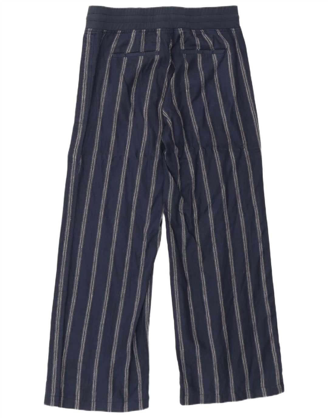 Athleta Womens Tracksuit Trousers US 8 Medium Navy Blue Striped Linen