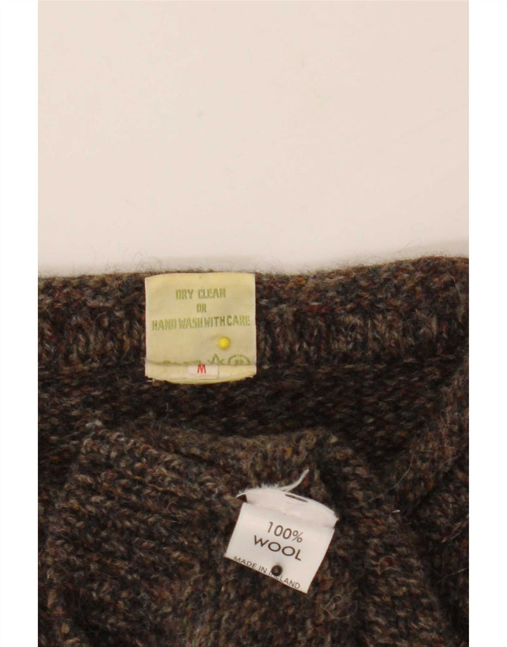 Vintage Womens Boat Neck Jumper Sweater UK 14 Medium Grey Flecked Wool