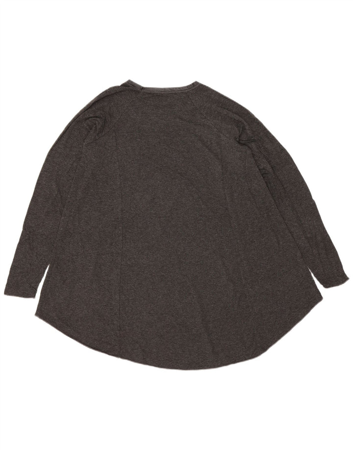 Zara Womens Long Sleeve Tunic Top UK 10 Small Grey Viscose