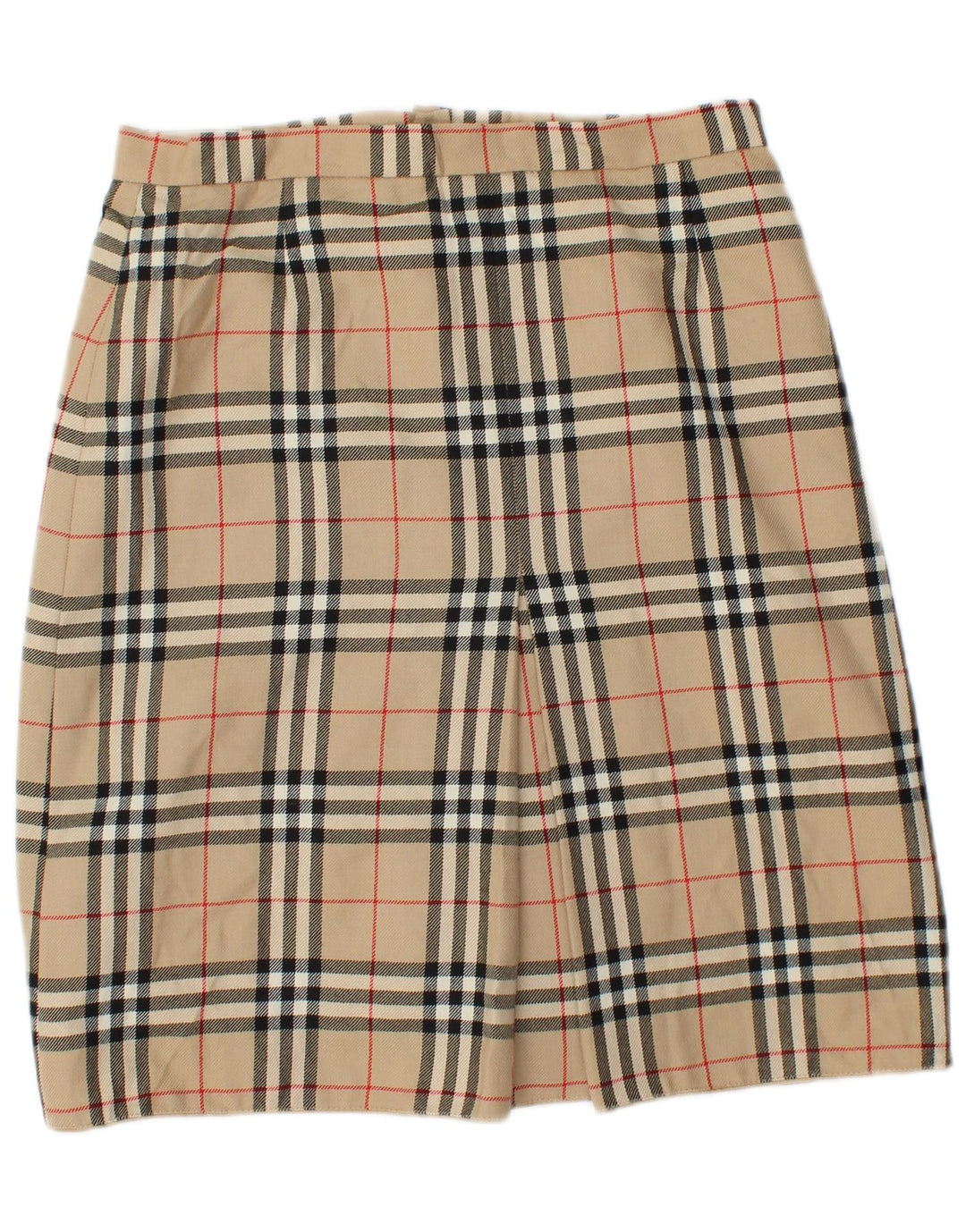 Vintage Womens Pencil Skirt W30 Medium  Beige Check