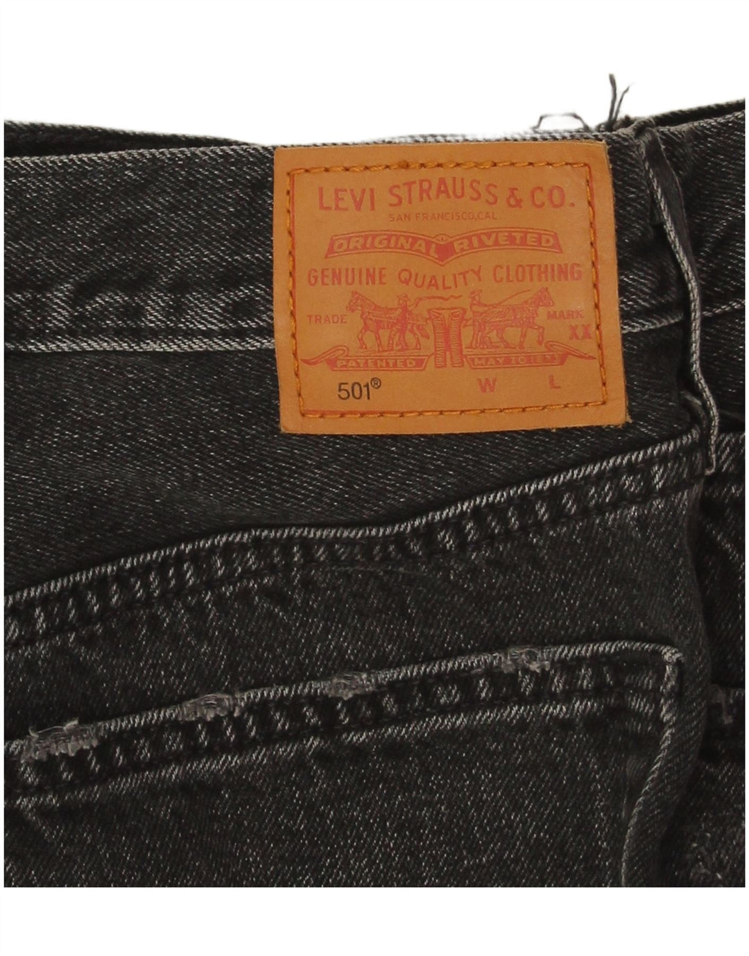 Levi's Womens 501 Denim Shorts W28 Medium Black