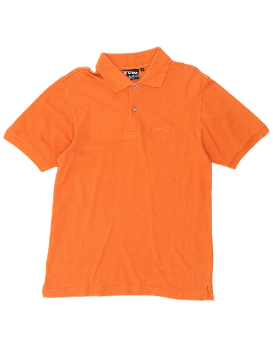 Lotto Mens Polo Shirt Medium Orange Cotton