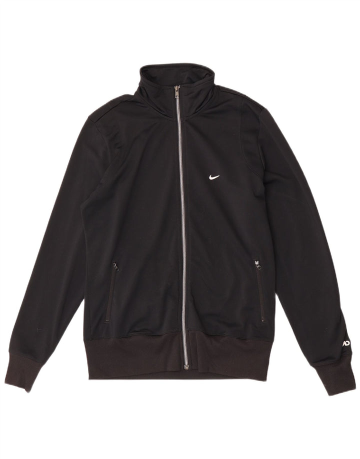 Nike Womens Tracksuit Top Jacket UK 18 XL Black Polyester