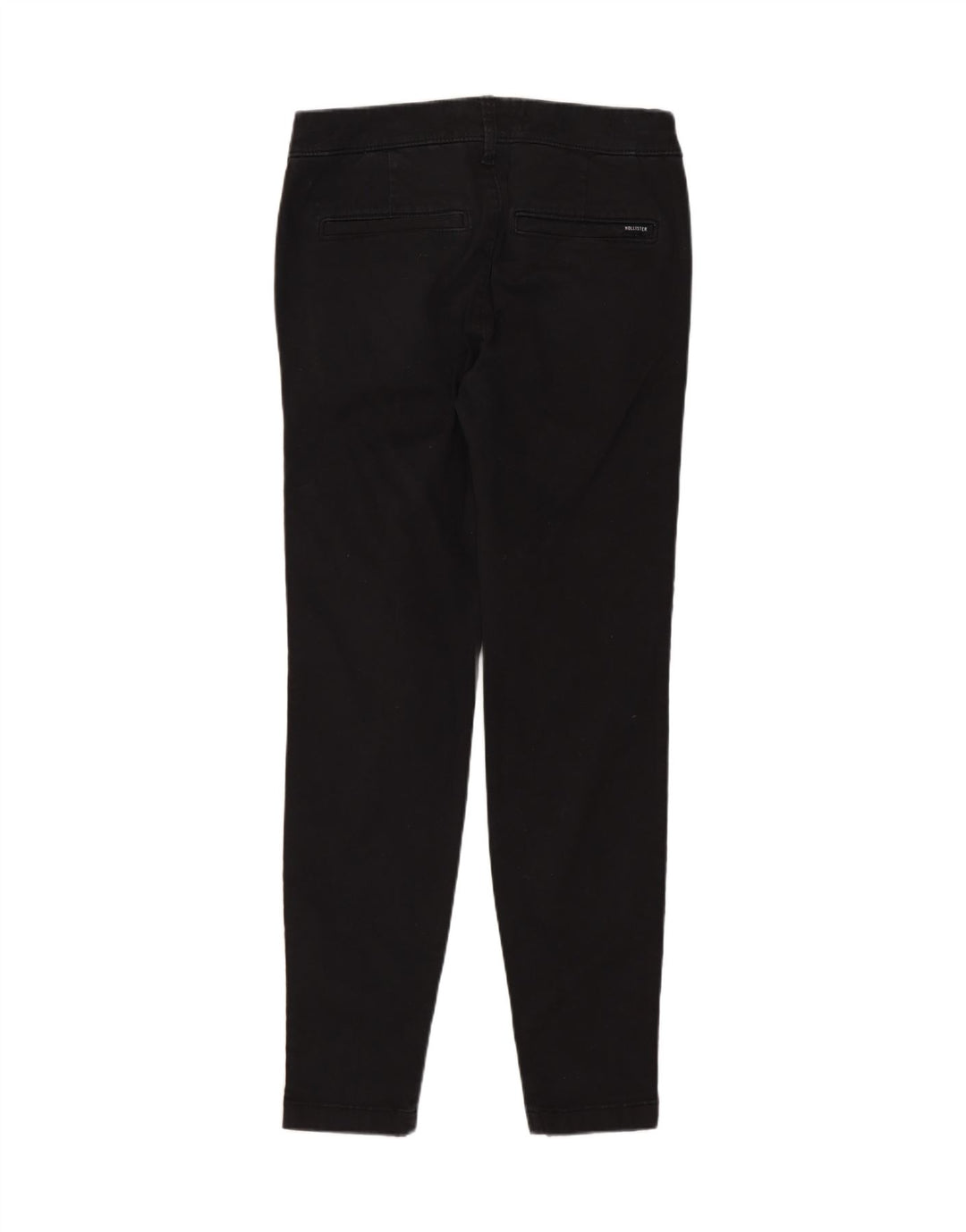 HOLLISTER Womens Skinny Chino Trousers W26 L30  Black Cotton