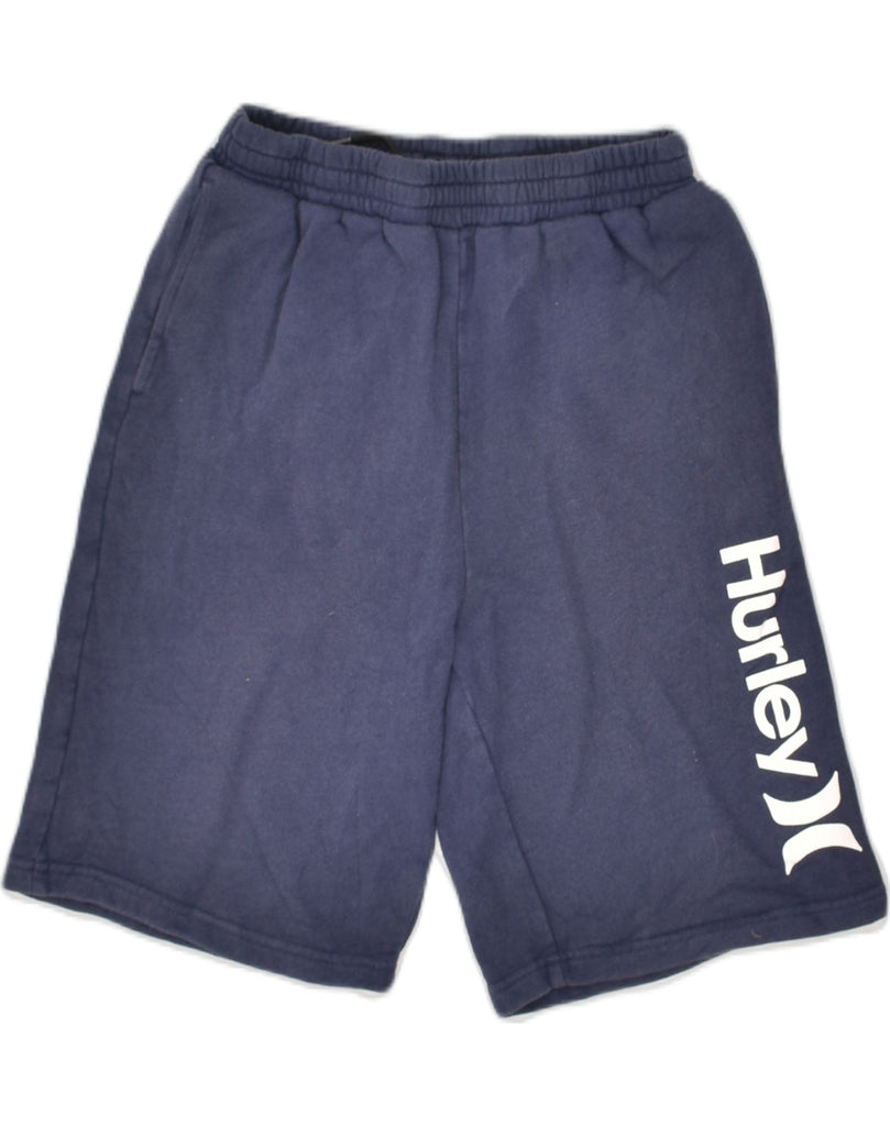 HURLEY Boys Graphic Sport Shorts 11-12 Years Large Navy Blue Cotton | Vintage Hurley | Thrift | Second-Hand Hurley | Used Clothing | Messina Hembry 