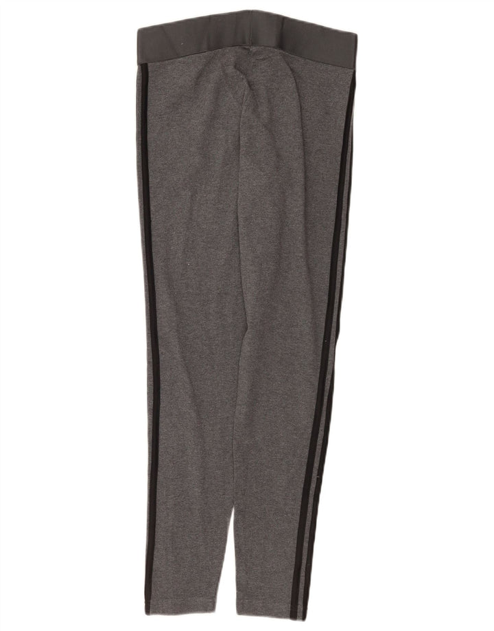 Adidas Womens Leggings UK 12/14 Medium  Grey Cotton