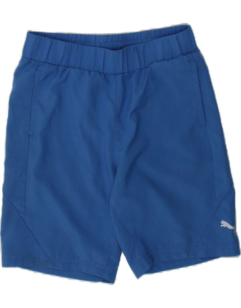 PUMA Boys Sport Shorts 9-10 Years Blue Polyester | Vintage Puma | Thrift | Second-Hand Puma | Used Clothing | Messina Hembry 