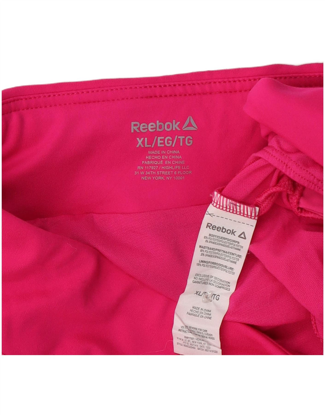 Reebok Womens Sport Shorts UK 18 XL Pink Polyester