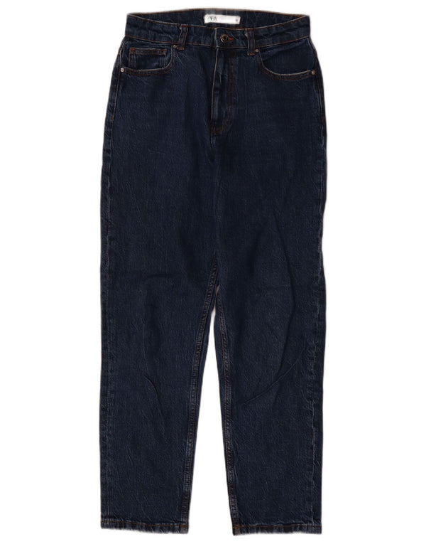 Zara Womens Straight Jeans EU 36 XS W26 L27 Navy Blue Cotton