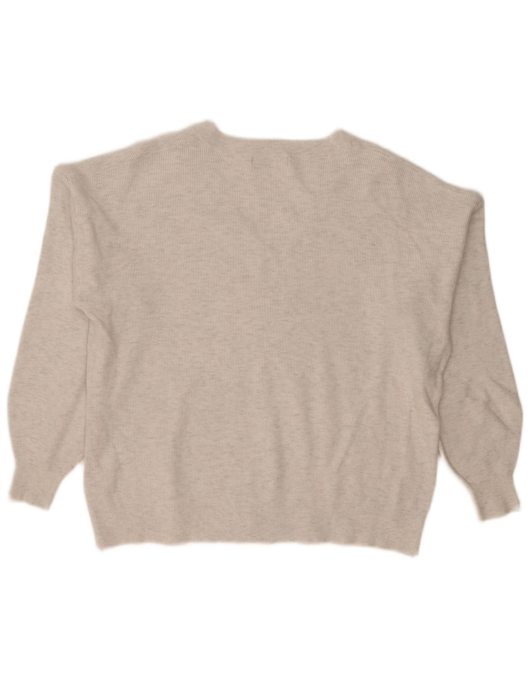Marks & Spencer Womens Oversized V-Neck Jumper Sweater UK 18 XL Grey