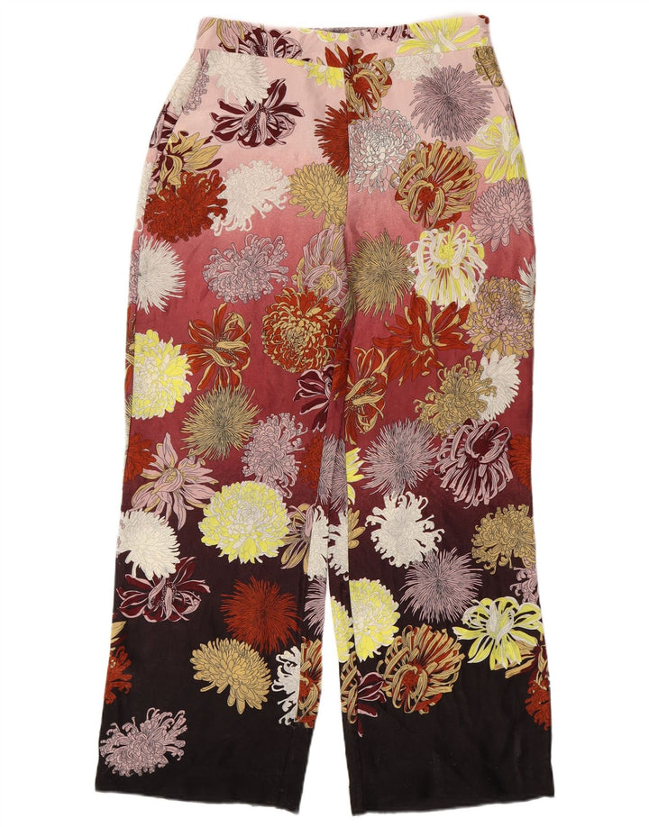 ZARA Womens Wide Leg Trousers W28 L29 Multicoloured Floral