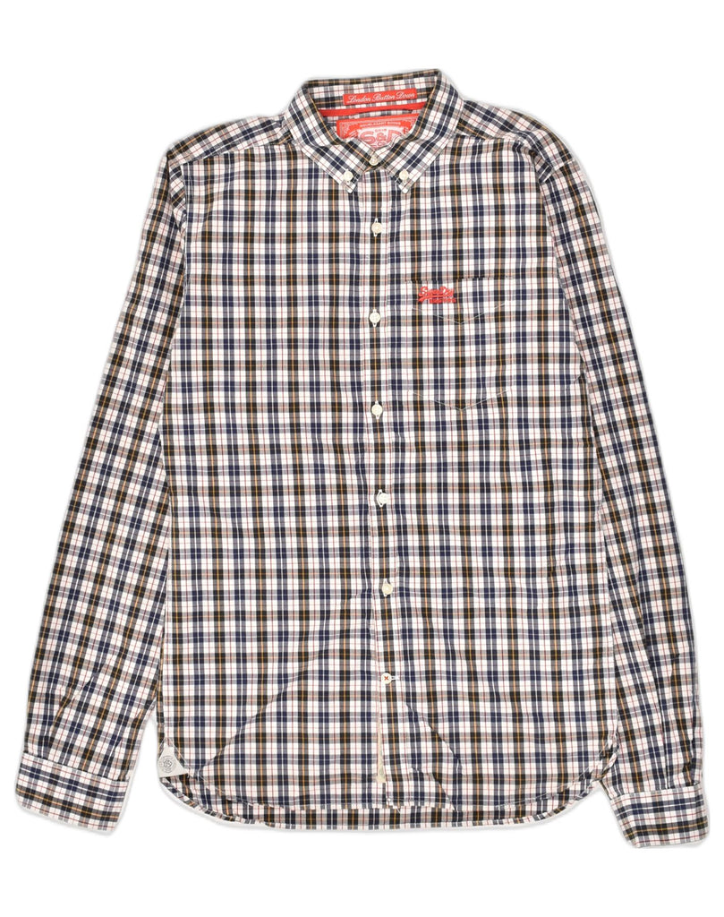 SUPERDRY Mens Shirt Small Multicoloured Check Cotton | Vintage Superdry | Thrift | Second-Hand Superdry | Used Clothing | Messina Hembry 