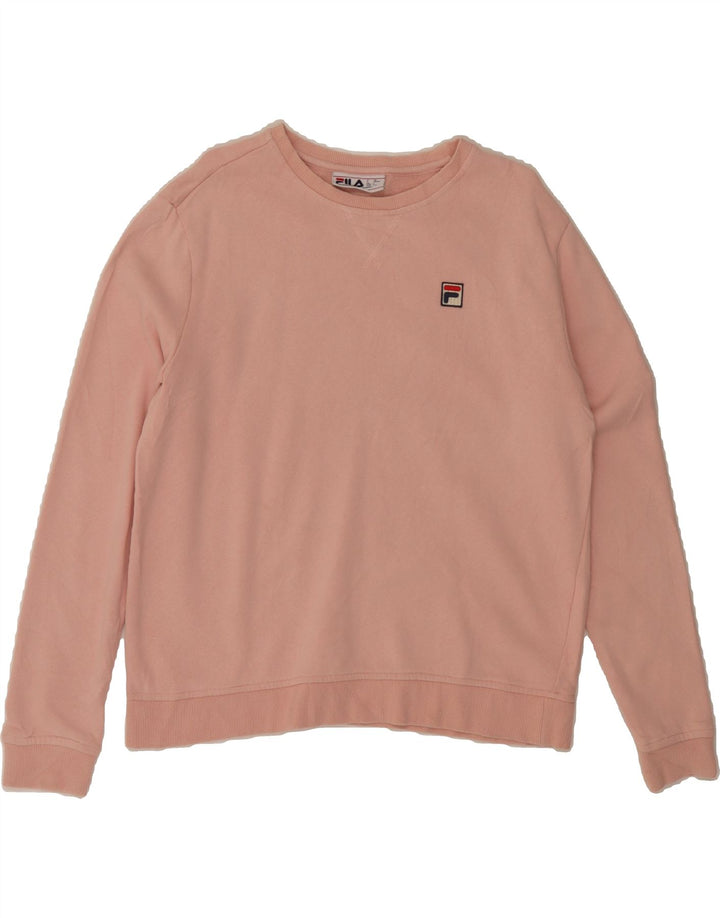 FILA Womens Sweatshirt Jumper UK 16 Large Pink Cotton Vintage Fila and Second-Hand Fila from Messina Hembry 