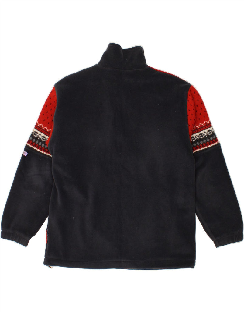 CAMPAGNOLO Mens Zip Neck Jumper Sweater IT 46 Small Red Fair Isle Cotton Vintage Campagnolo and Second-Hand Campagnolo from Messina Hembry 