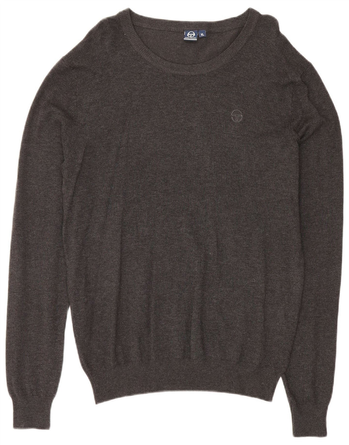 Sergio Tacchini Mens Crew Neck Jumper Sweater XL Grey Viscose