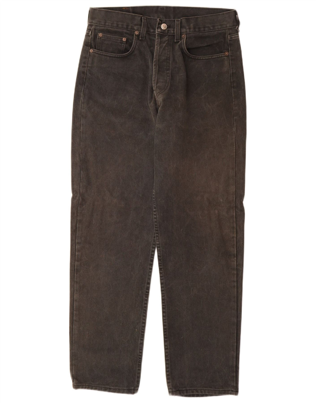 Rifle Mens Tapered Jeans W33 L30 Black Cotton