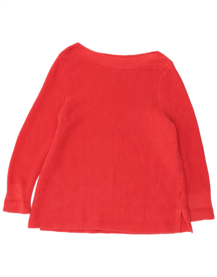 WHITE STUFF Womens Boat Neck Jumper Sweater UK 22 3XL Red Cotton