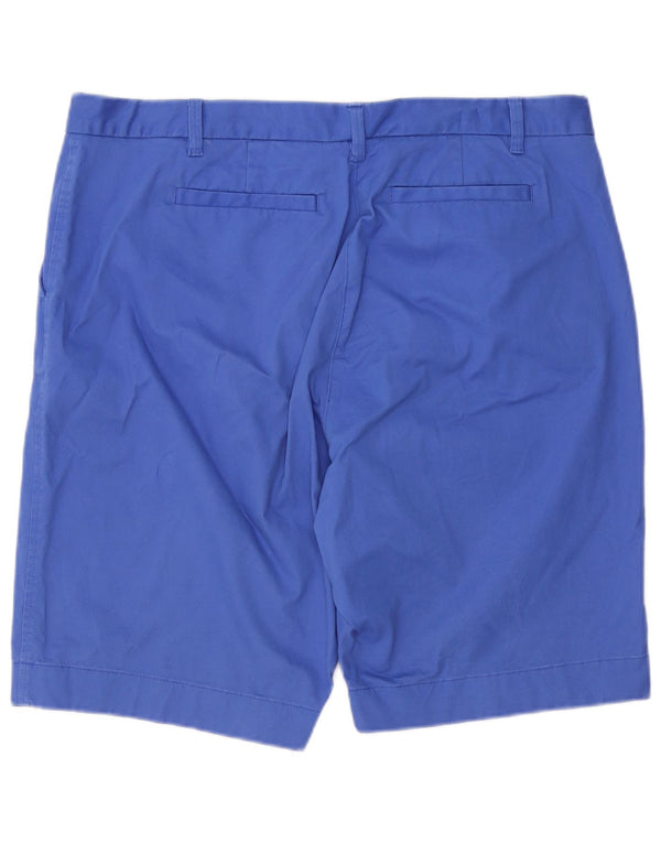 Marks & Spencer Womens Chino Shorts UK 20 2XL W40 Blue Cotton