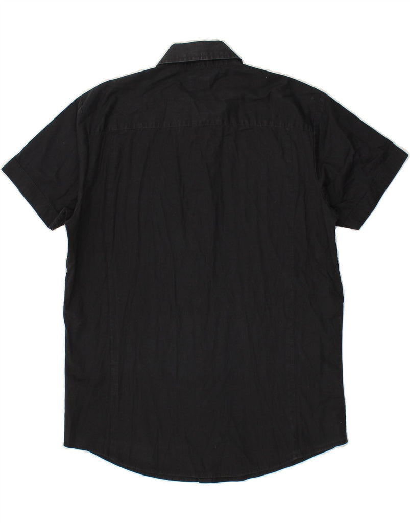 LEE Boys Short Sleeve Shirt 15-16 Years XL Black Cotton Vintage Lee and Second-Hand Lee from Messina Hembry 