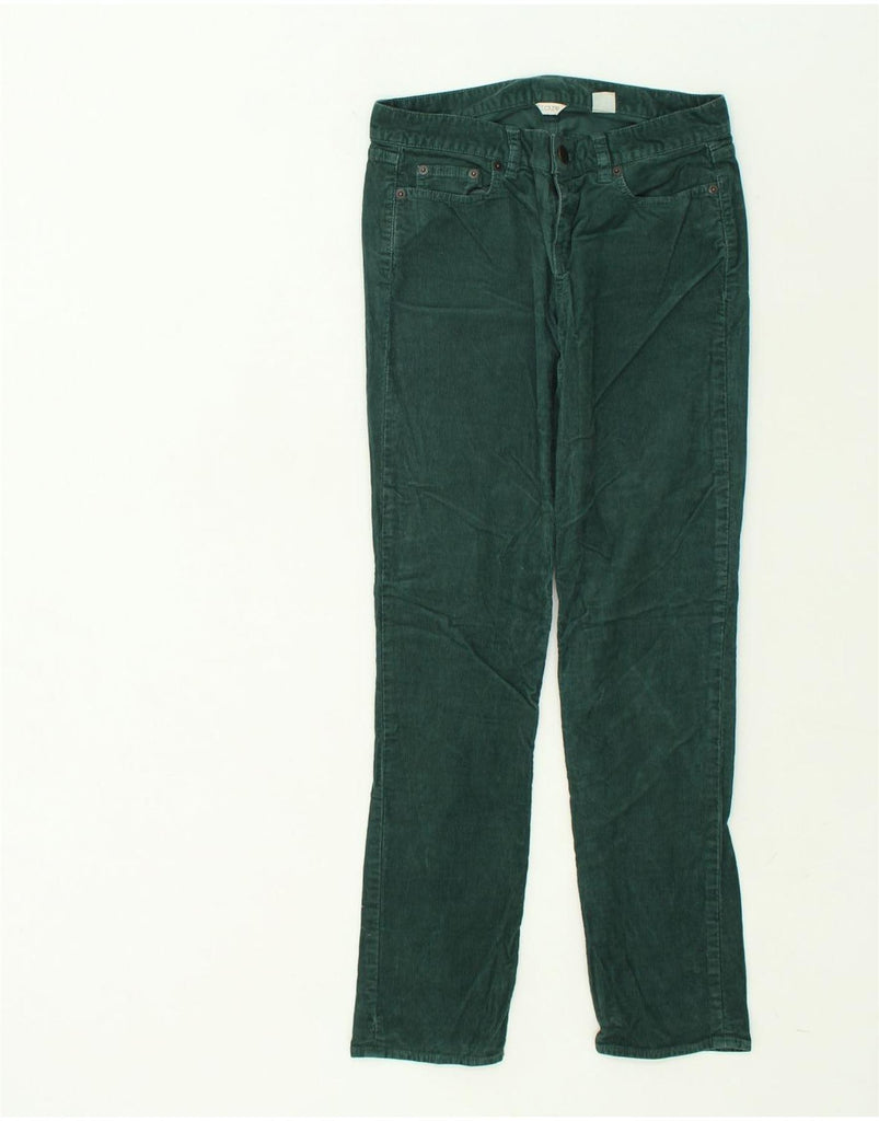 J. CREW Womens Slim Corduroy Trousers Small W27  Green Cotton | Vintage J. Crew | Thrift | Second-Hand J. Crew | Used Clothing | Messina Hembry 