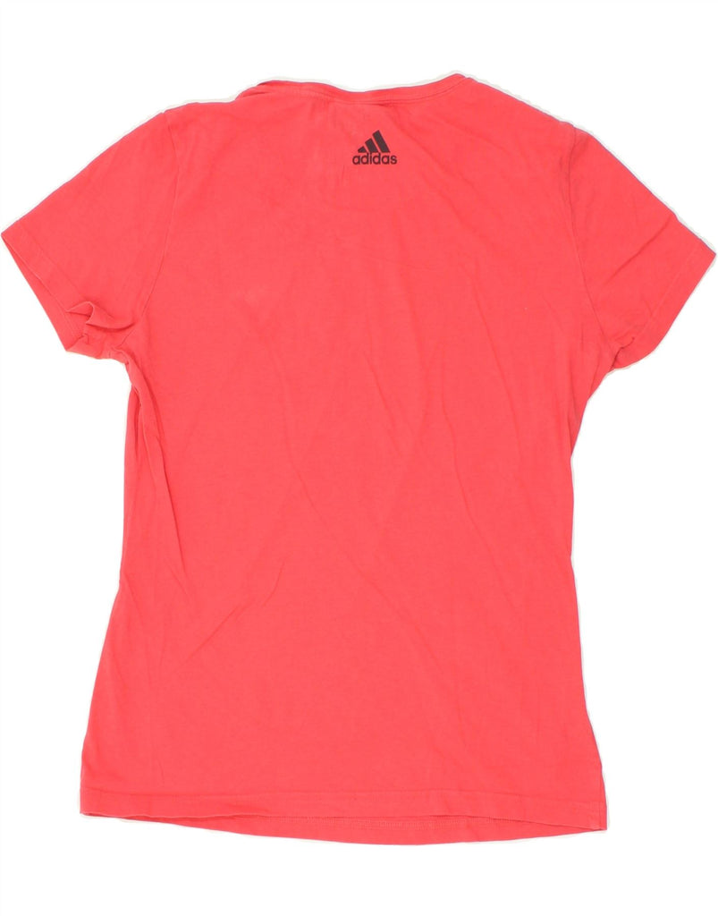 ADIDAS Womens Graphic T-Shirt Top UK 12/14 Medium Red Cotton | Vintage Adidas | Thrift | Second-Hand Adidas | Used Clothing | Messina Hembry 