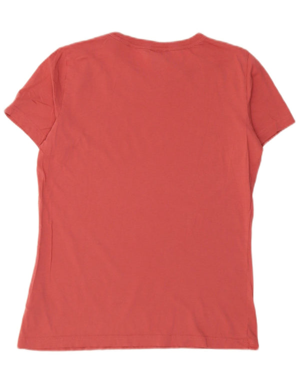 G-Star Womens Graphic T-Shirt Top UK 14 Medium Pink Cotton