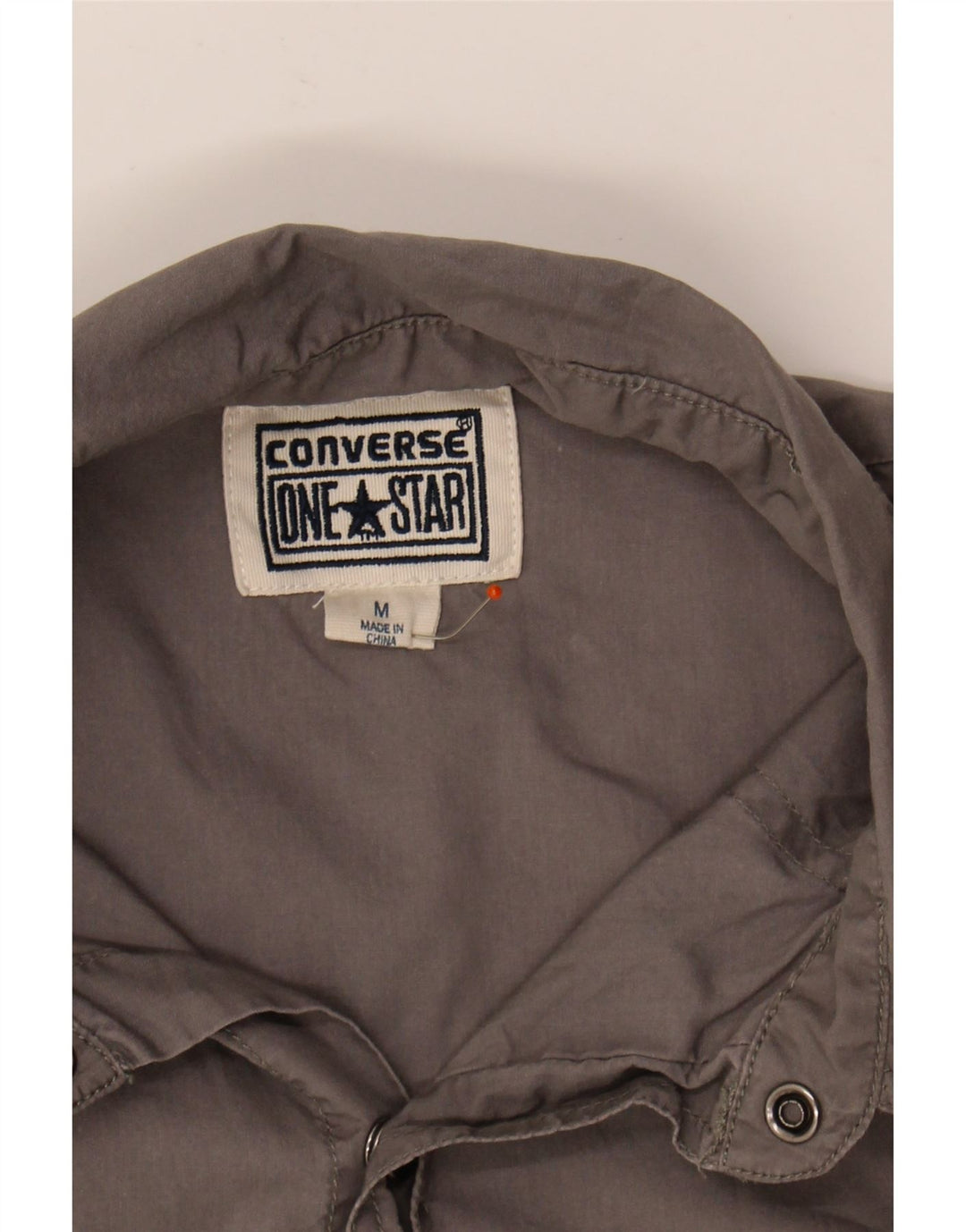 CONVERSE Mens Short Sleeve Shirt Medium Grey Cotton Vintage Converse and Second-Hand Converse from Messina Hembry 