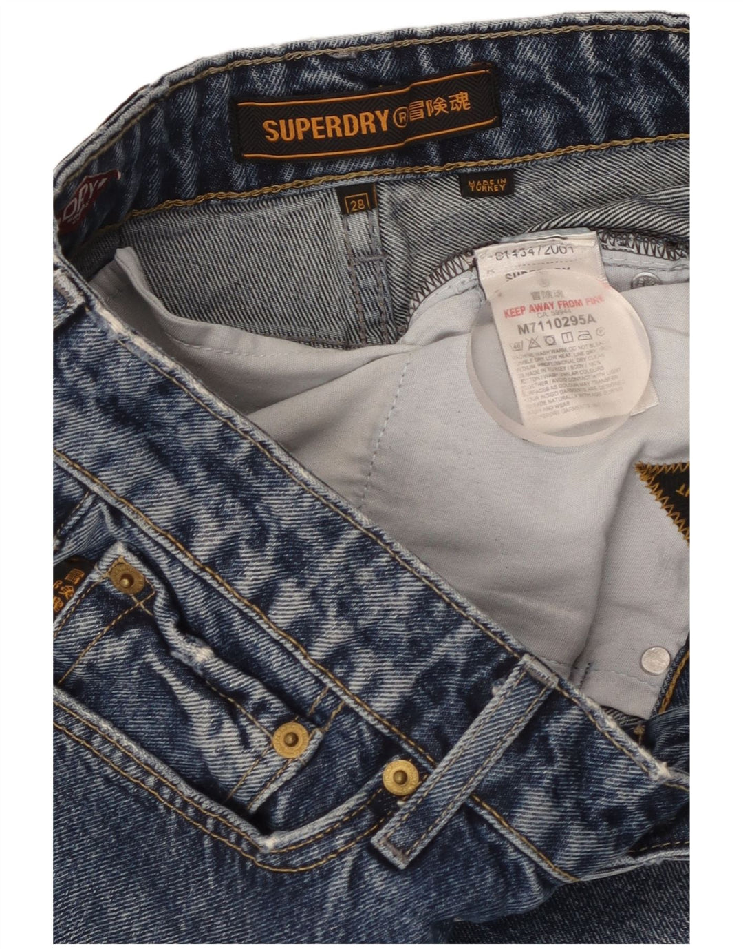 SUPERDRY Womens Denim Shorts W28 Medium  Blue Cotton