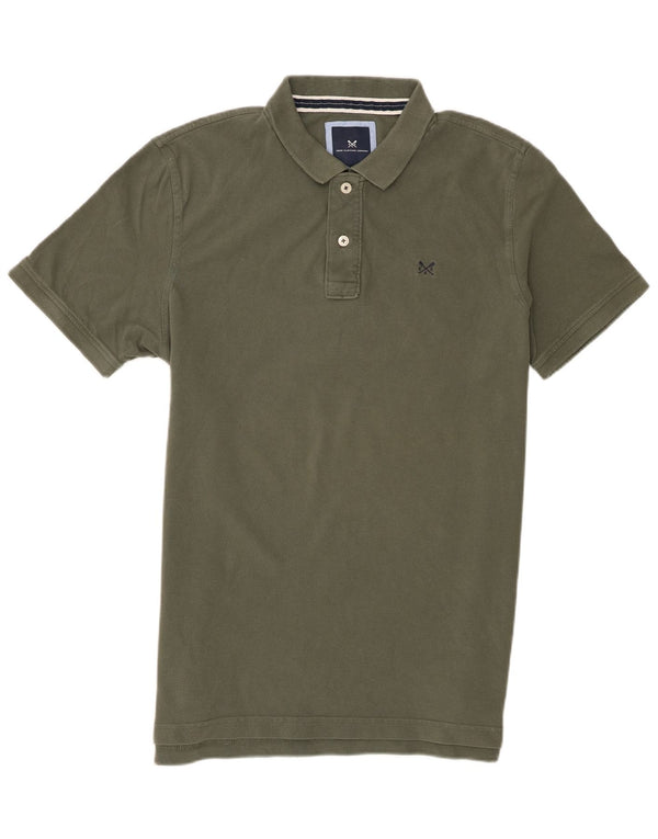 Crew Clothing Mens Polo Shirt XL Khaki Cotton