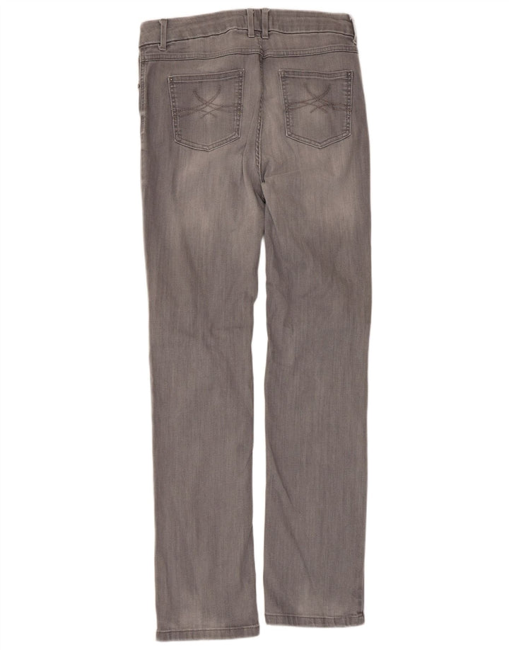 Marks & Spencer Womens Straight Jeans UK 14 Large W32 L31  Grey Cotton