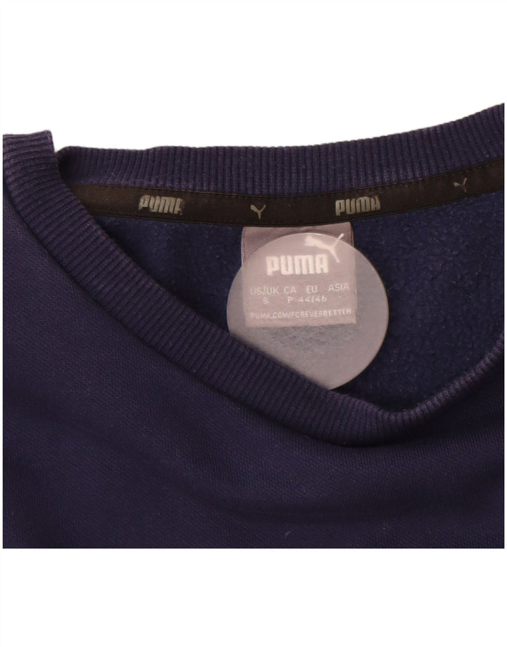 PUMA Mens Sweatshirt Jumper Small Navy Blue Cotton
