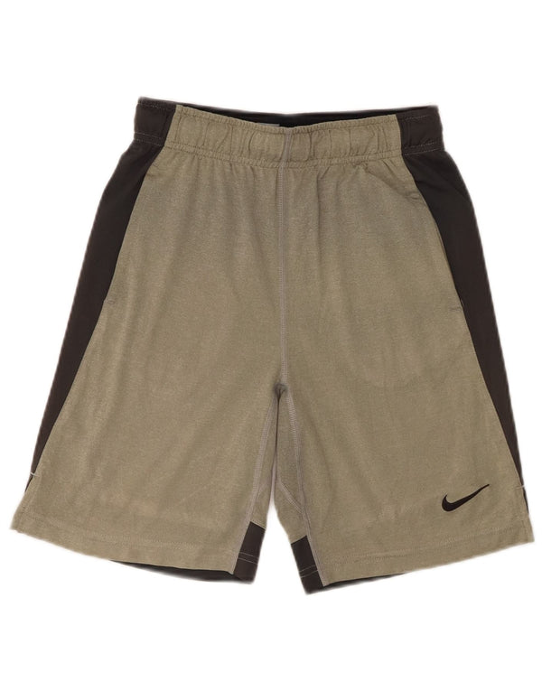 Nike Boys Dri Fit Sport Shorts 10-11 Years Medium Khaki Colourblock