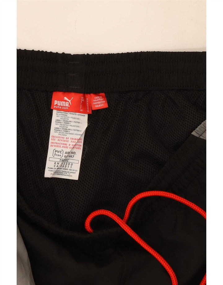 Puma Mens Tracksuit Trousers Medium Black Colourblock Polyester