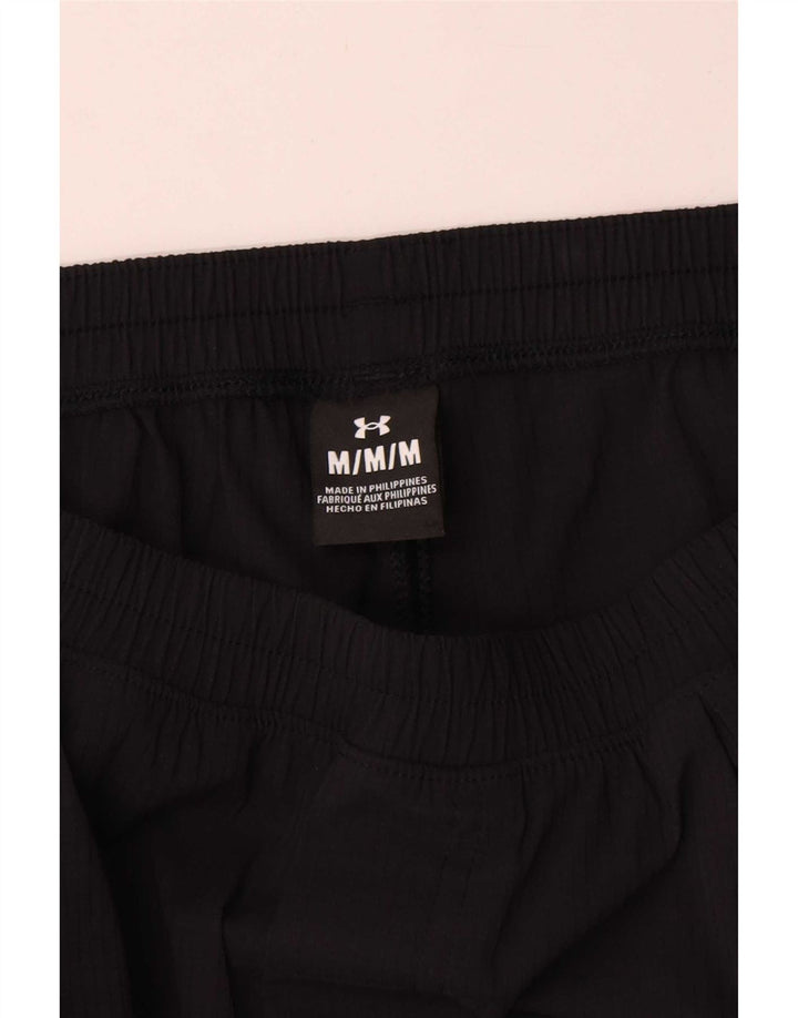 Under Armour Mens Wide Leg Tracksuit Trousers Medium Black Nylon