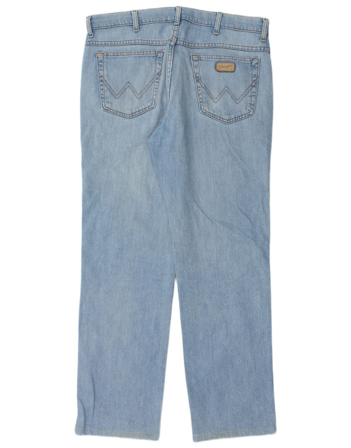 Wrangler Mens Texas Straight Jeans W36 L32 Blue Cotton