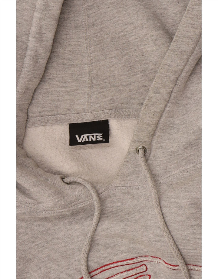 Vans Mens Graphic Hoodie Jumper Large Grey Flecked